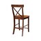 International Concepts X-Back Counter Height Stool, 24" Seat Height, Cinnamon/Espresso S58-6132 - alternate 8